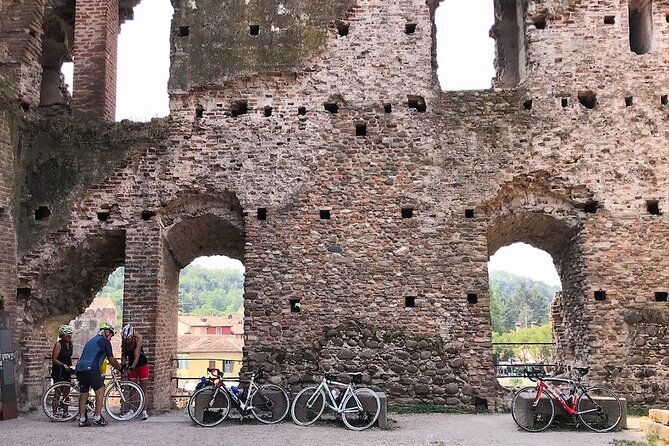 E-bike adventure among medieval castles and old villages - The Riding Part: Vineyards, Fruit Trees, and Castle Views