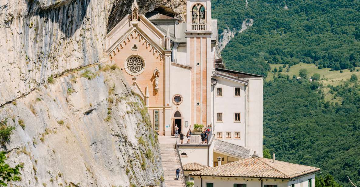From Verona: Day tour to Madonna della Corona - Monte Baldo views and the Lake Garda payoff