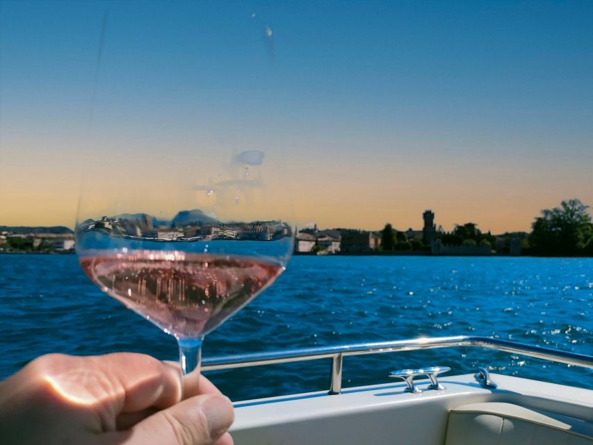 Lazise: Sunset Cruise with Wine aperitif on lake Garda - From Dogana Veneta to Punta San Vigilio: The First Sights